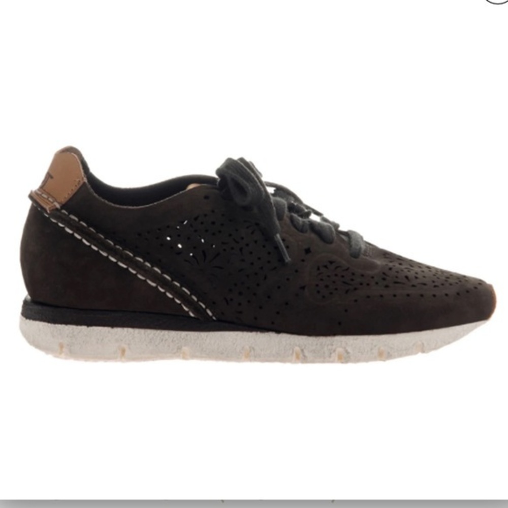 OTBT Khora off the beaten track sage green leather laser cut out athleisure shoe